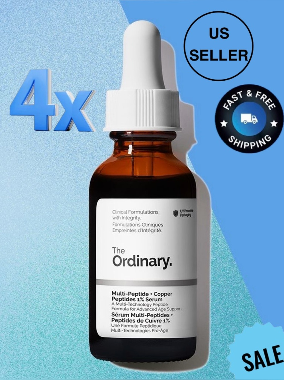 [4] PACKS The Ordinary MULTI PEPTIDE + Copper Peptides 1% Anti-Aging Serum 1oz